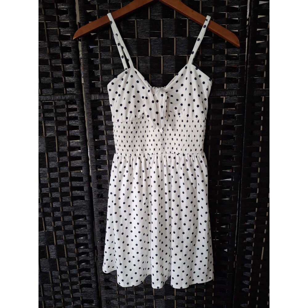 Hollister Polka Dot Mini Dress Romper Womens Small Y2K Retro Spaghetti Strap